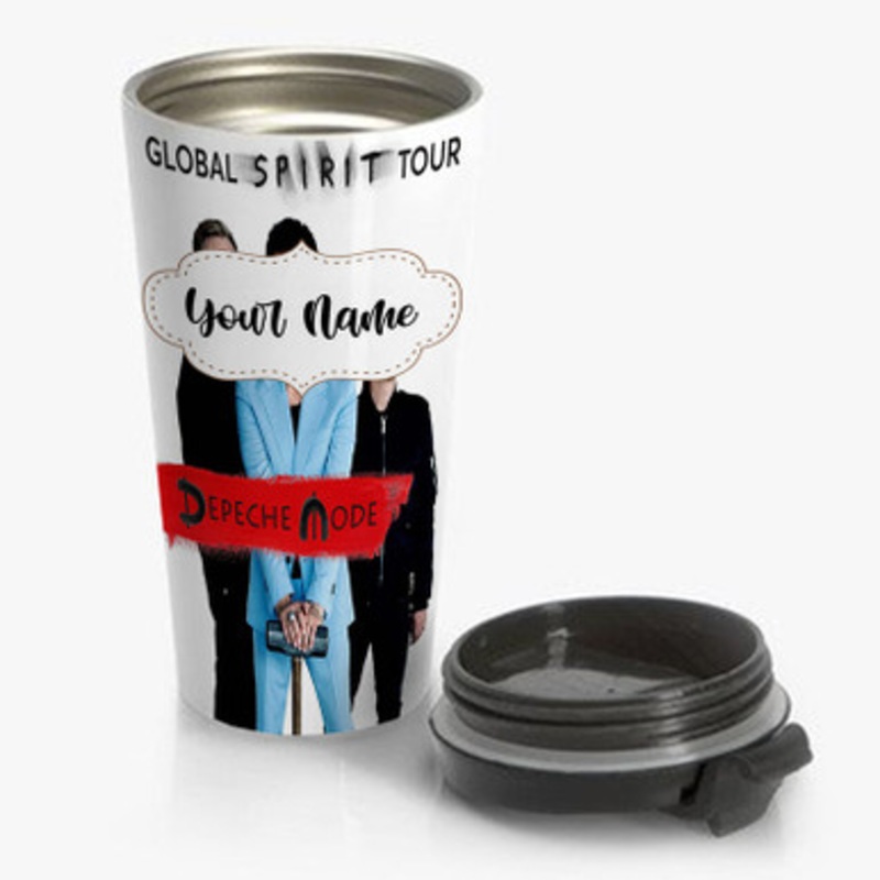 Pastele Depeche Mode Custom Personalized Name Stainless Steel Travel Mug