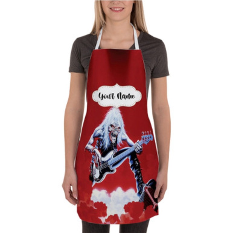 Pastele Eddie Iron Maiden Custom Personalized Name Kitchen Apron