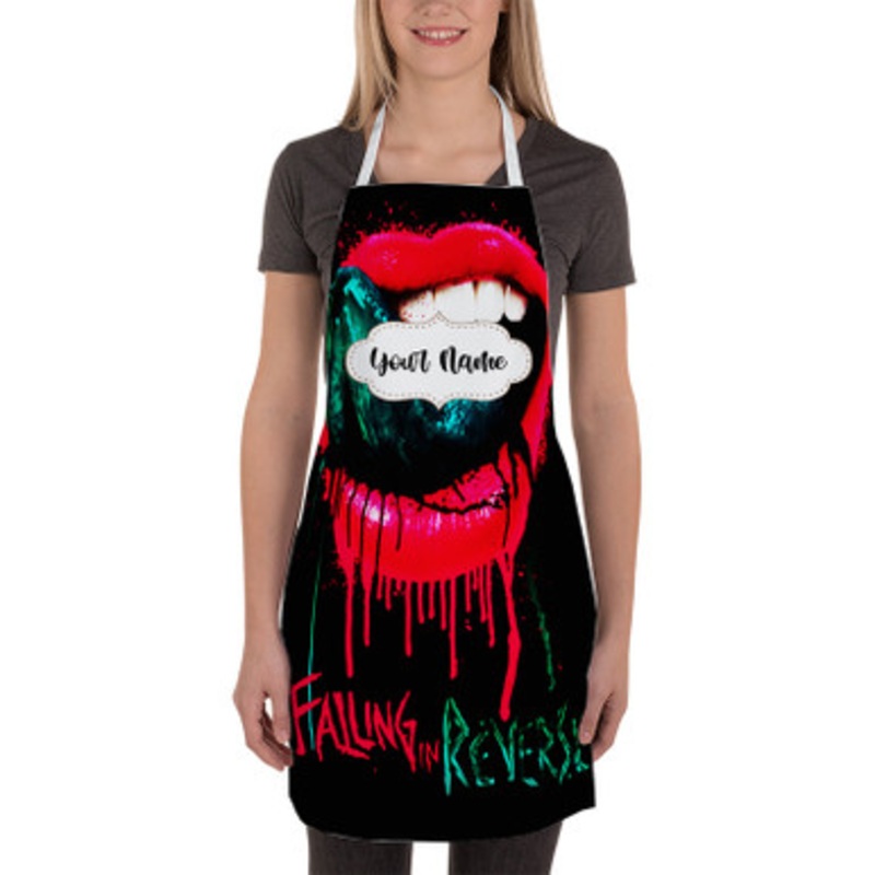 Pastele Falling in Reverse Art Custom Personalized Name Kitchen Apron