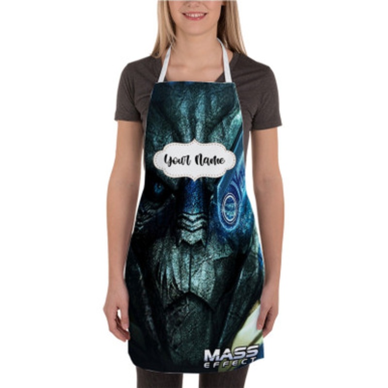 Pastele Garrus Vakarian Mass Effect Custom Personalized Name Kitchen Apron