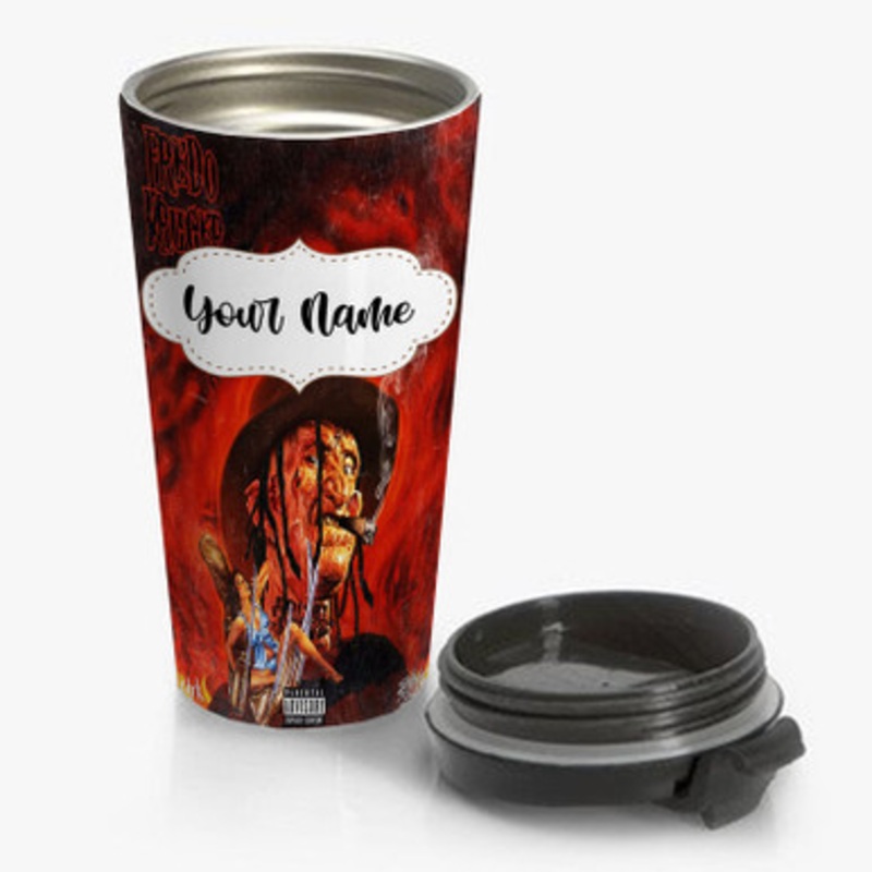 Pastele High Off Gun Powder Fredo Santana Feat Chief Keef Kodak Black Custom Personalized Name Stainless Steel Travel Mug