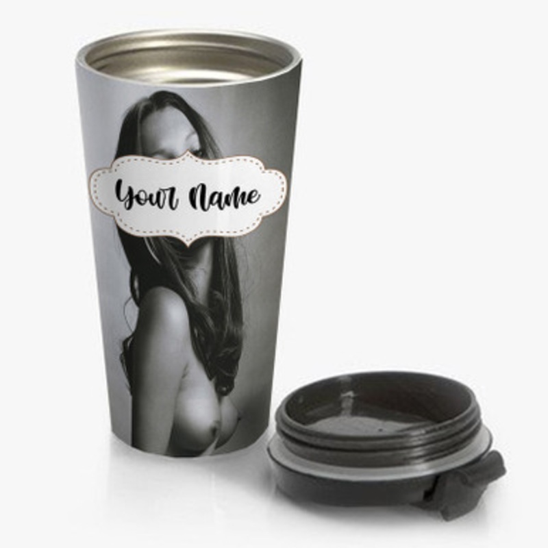 Pastele Kate Moss Custom Personalized Name Stainless Steel Travel Mug