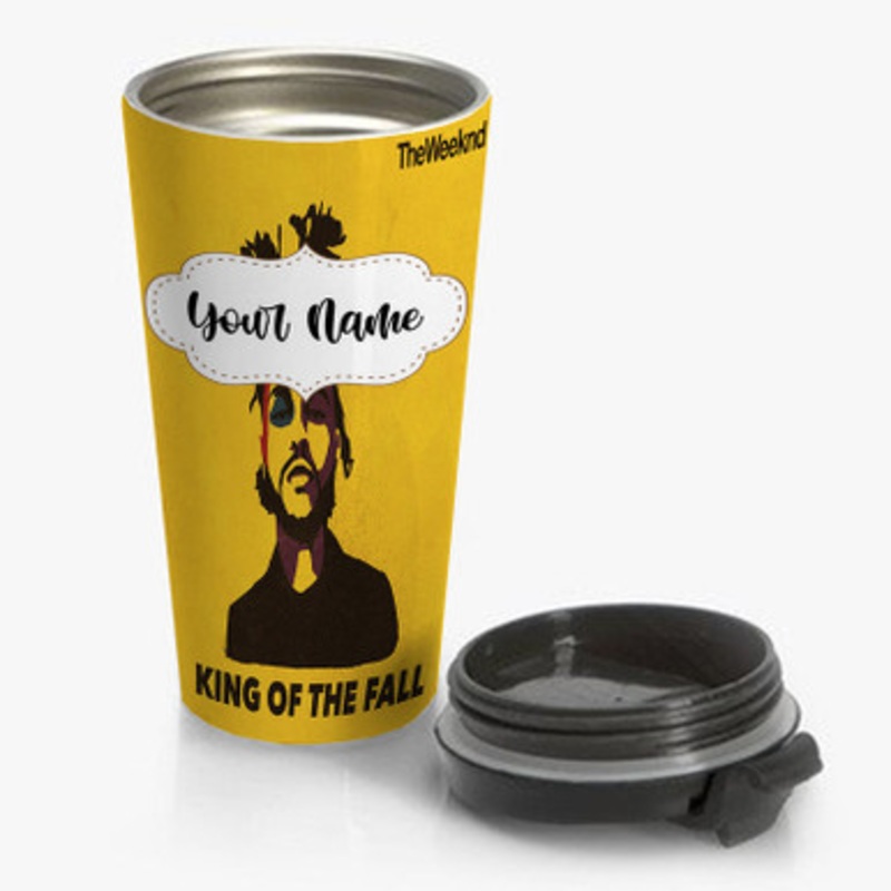 Pastele KING OF THE FALL TOUR the weeknd Custom Personalized Name Stainless Steel Travel Mug