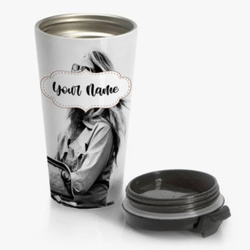 Pastele Leon Russell Art Custom Personalized Name Stainless Steel Travel Mug