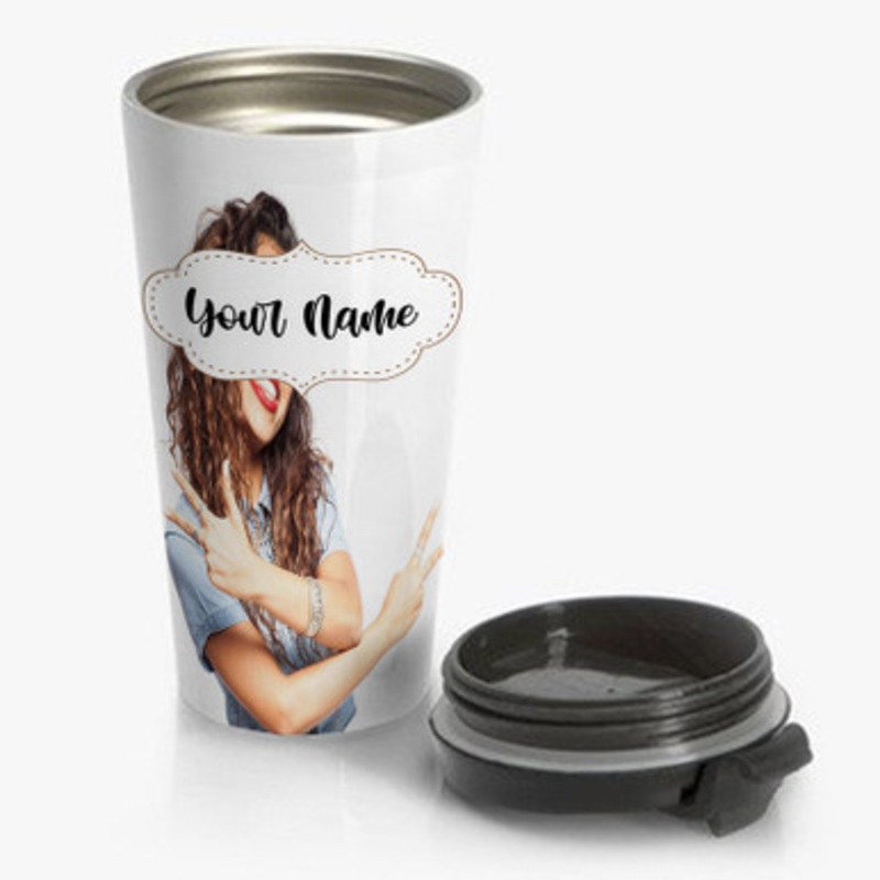 Pastele Liza Koshy Custom Personalized Name Stainless Steel Travel Mug