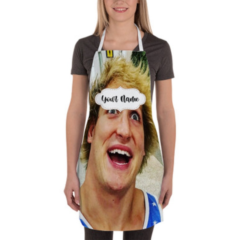 Pastele Logan Paul Art Custom Personalized Name Kitchen Apron