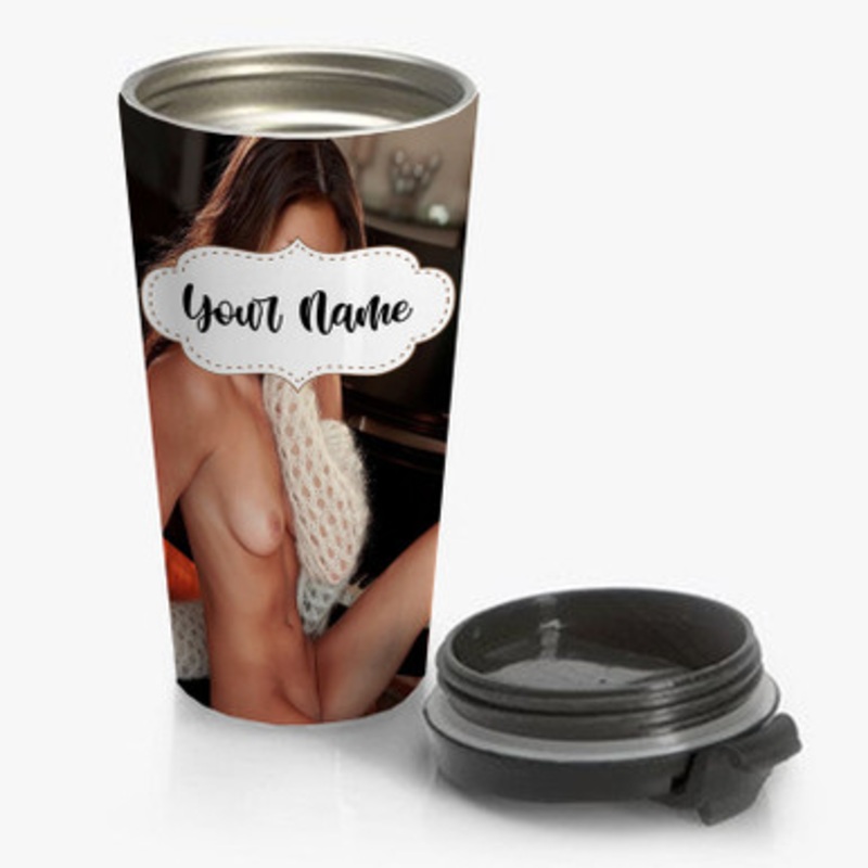 Pastele Natalie Portman Custom Personalized Name Stainless Steel Travel Mug
