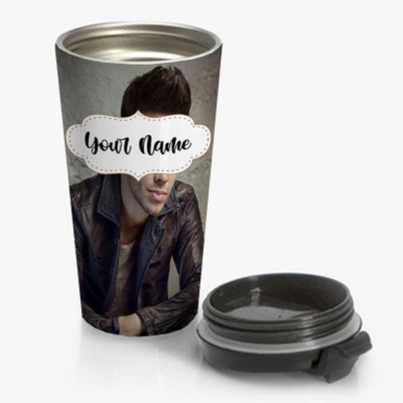 Pastele Prince Royce Custom Personalized Name Stainless Steel Travel Mug