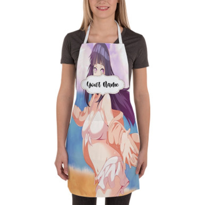 Pastele Sexy Hinata Hyuga Custom Personalized Name Kitchen Apron