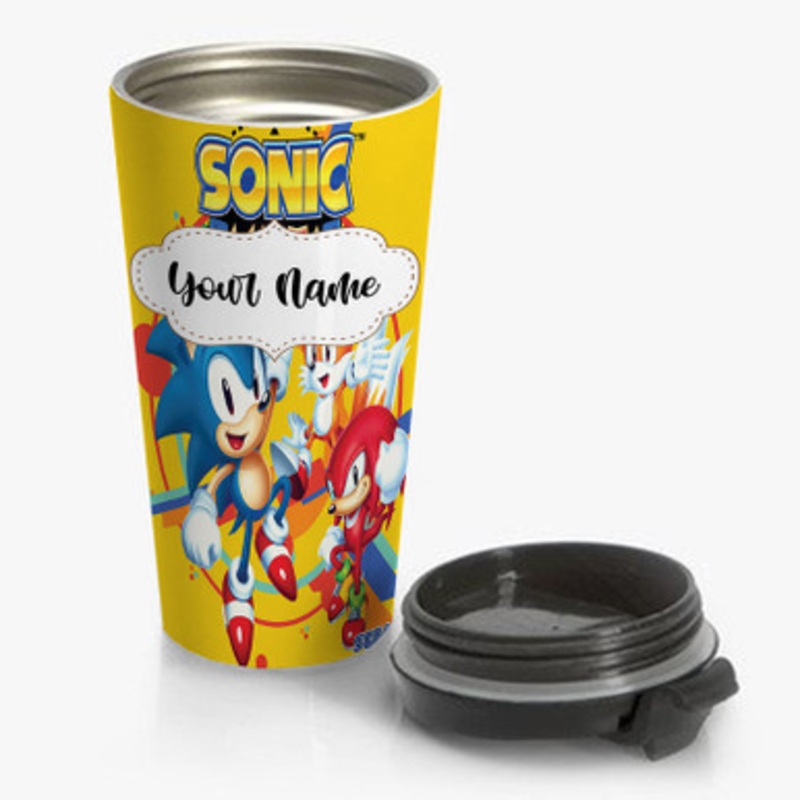 Pastele Sonic Mania Custom Personalized Name Stainless Steel Travel Mug
