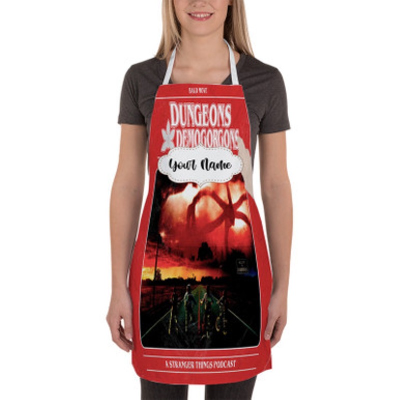 Pastele Stranger Things Dungeons Dragons Custom Personalized Name Kitchen Apron