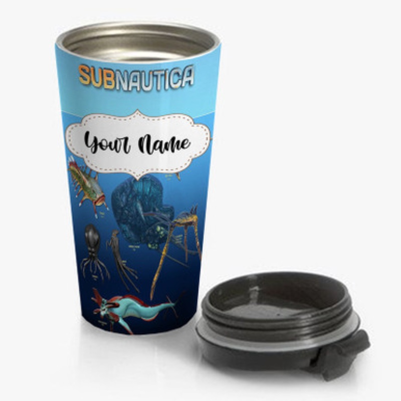 Pastele Subnautica Arts Custom Personalized Name Stainless Steel Travel Mug