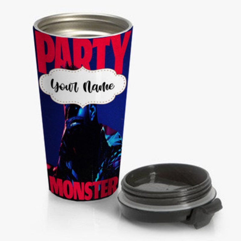 Pastele The Weeknd Party Monster Custom Personalized Name Stainless Steel Travel Mug