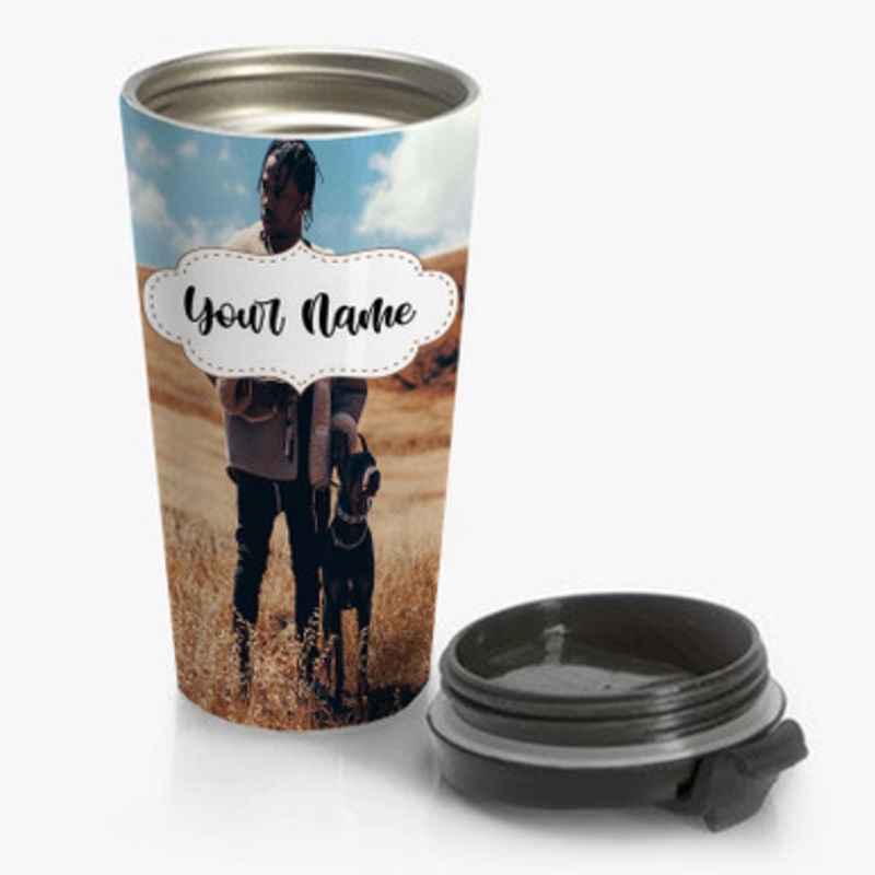 Pastele Travis Scott Custom Personalized Name Stainless Steel Travel Mug