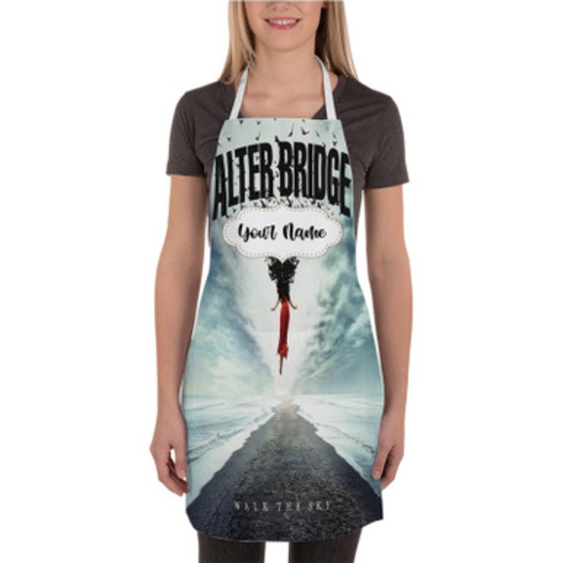 Pastele Alter Bridge Walk The Sky Custom Personalized Name Kitchen Apron