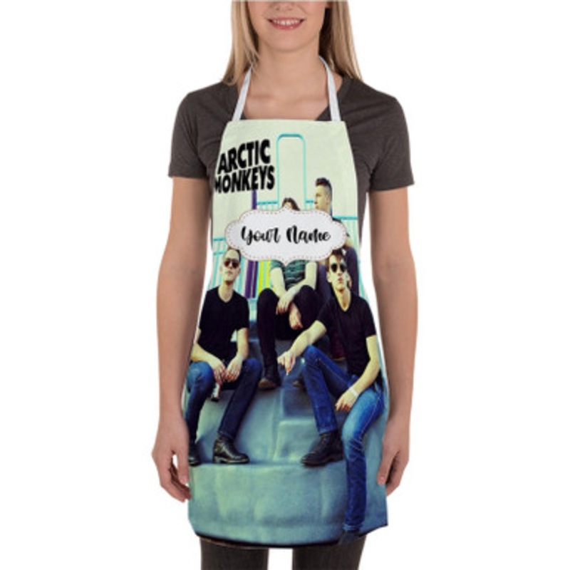 Pastele Arctic Monkeys Custom Personalized Name Kitchen Apron