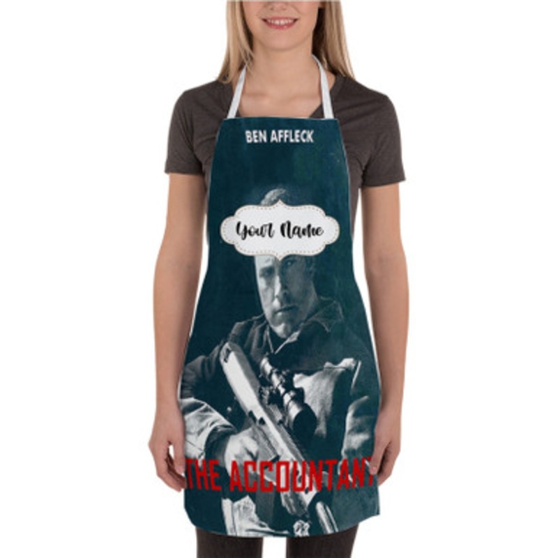 Pastele Ben Affleck The Accountant Custom Personalized Name Kitchen Apron