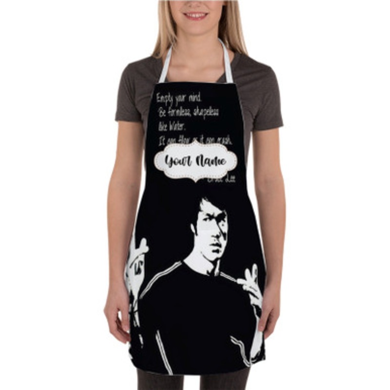 Pastele Bruce Lee Quotes Custom Personalized Name Kitchen Apron