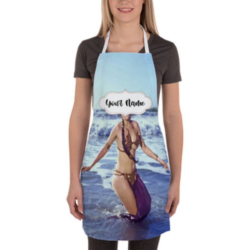 Pastele Carrie Fisher as Princes Leia Custom Personalized Name Kitchen Apron