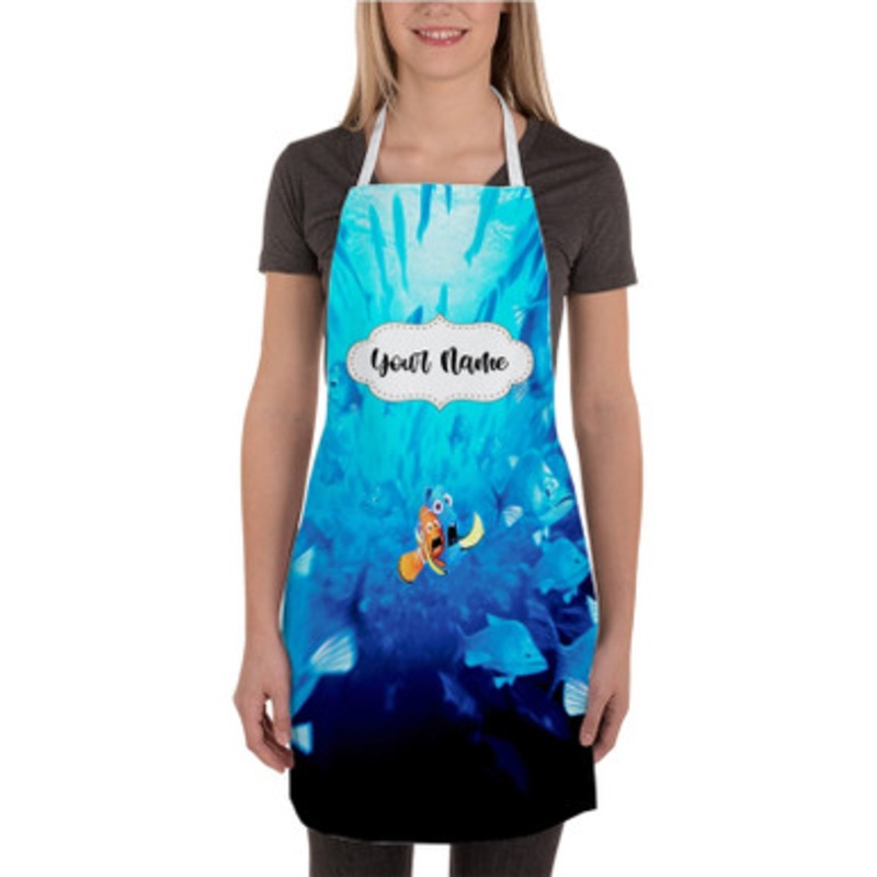 Pastele Disney Finding Nemo Custom Personalized Name Kitchen Apron