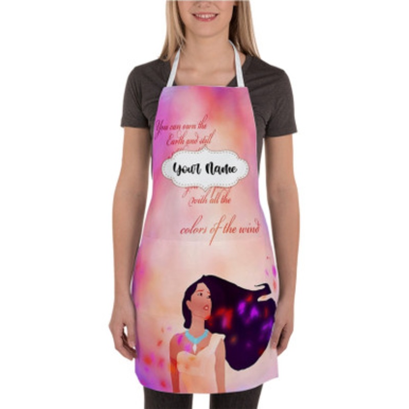 Pastele Disney pocahontas quotes Custom Personalized Name Kitchen Apron