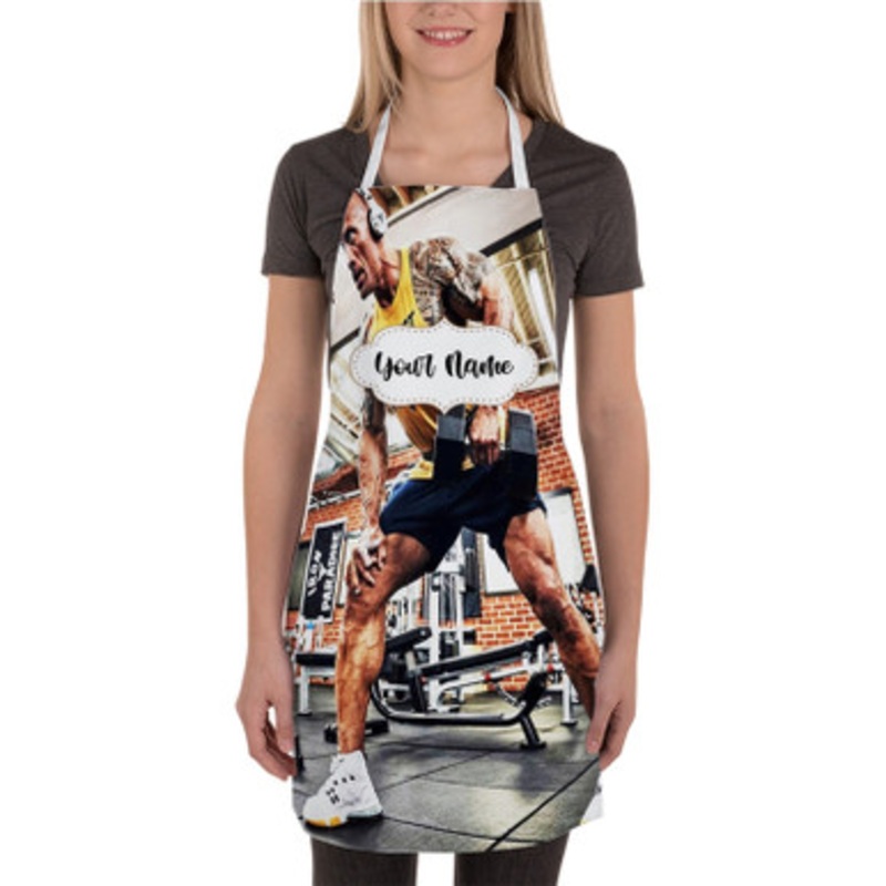 Pastele Dwayne Johnson Custom Personalized Name Kitchen Apron