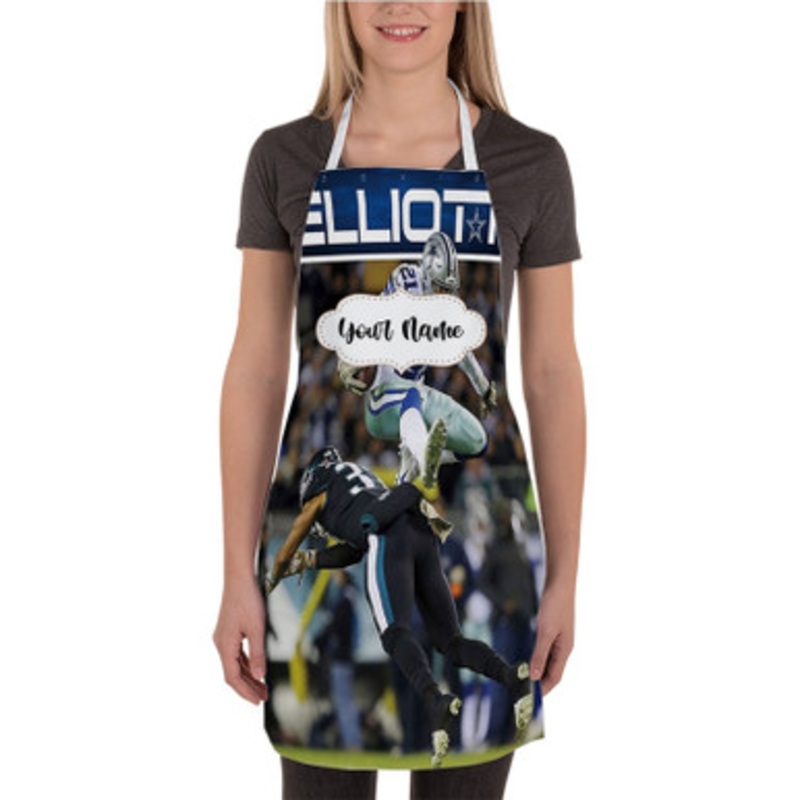 Pastele Ezekiel Elliott NFL Dallas Cowboys Custom Personalized Name Kitchen Apron