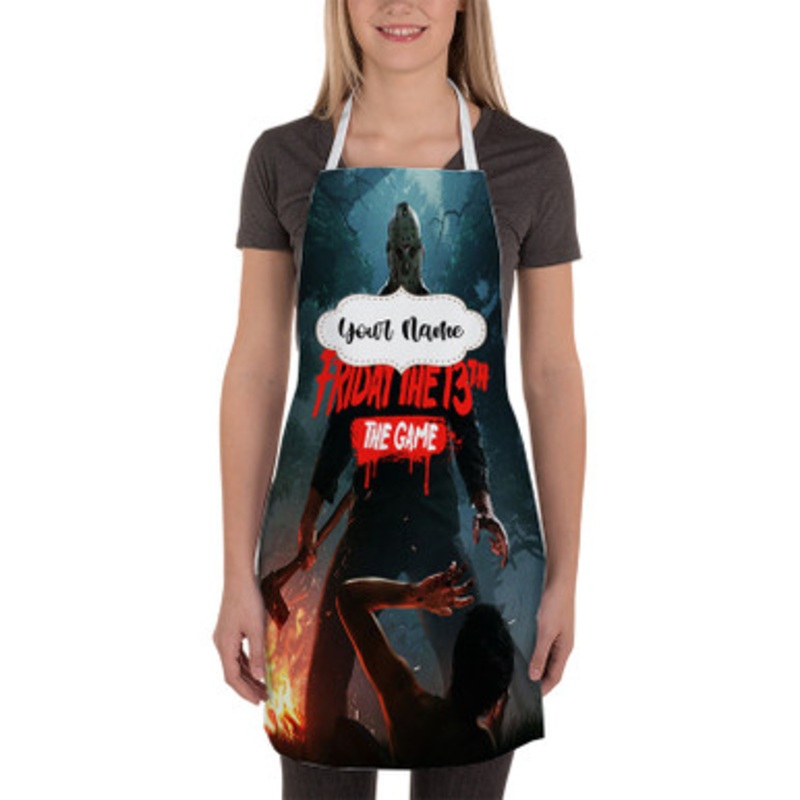 Pastele Friday the 13th The Game Art Custom Personalized Name Kitchen Apron