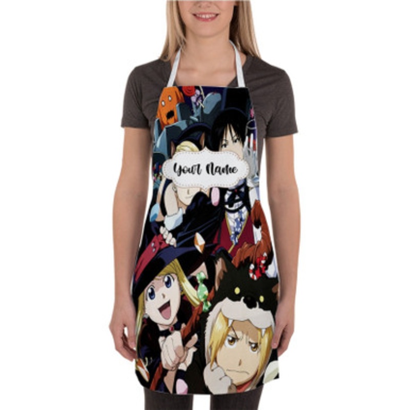 Pastele Fullmetal Alchemist Brotherhood All Characters Custom Personalized Name Kitchen Apron