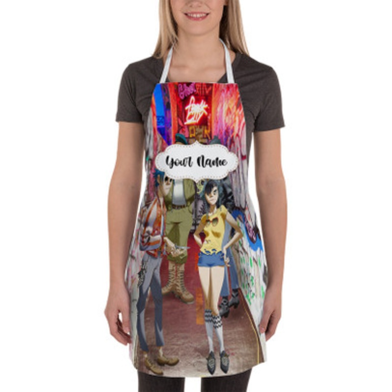 Pastele Gorillaz Custom Personalized Name Kitchen Apron