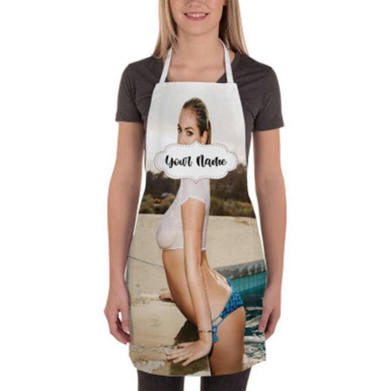 Pastele Kate Upton Custom Personalized Name Kitchen Apron