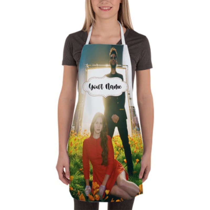 Pastele Lana Del Rey Lust For Life ft The Weeknd Custom Personalized Name Kitchen Apron