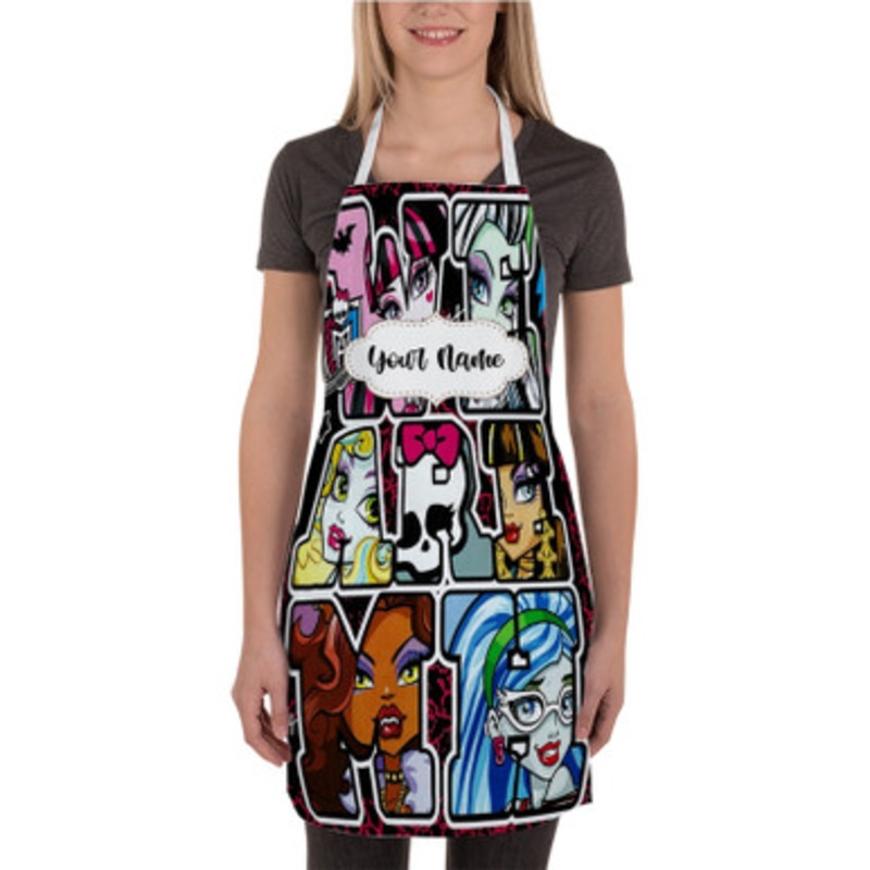 Pastele Monster High Custom Personalized Name Kitchen Apron