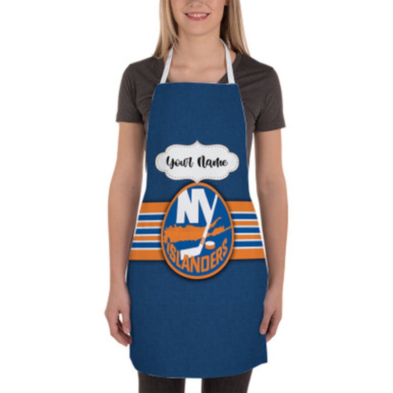 Pastele New York Islanders NHL Custom Personalized Name Kitchen Apron