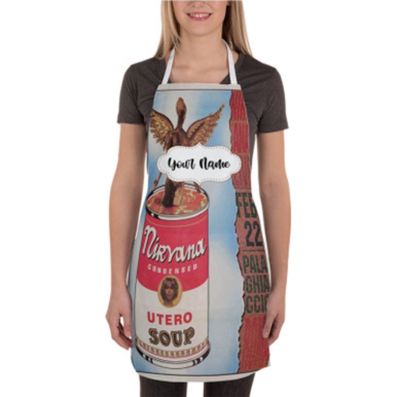 Pastele Nirvana Utero Soup Custom Personalized Name Kitchen Apron