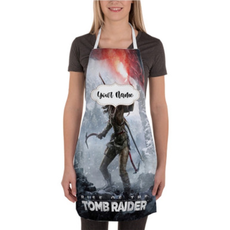 Pastele Rise of The Tomb Raider Custom Personalized Name Kitchen Apron