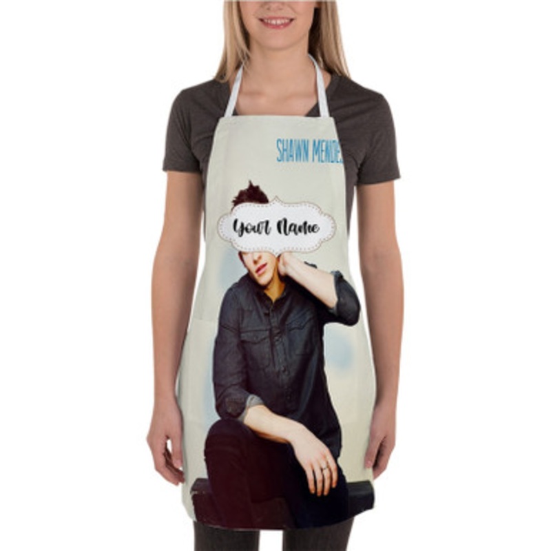Pastele Shawn Mendes Custom Personalized Name Kitchen Apron