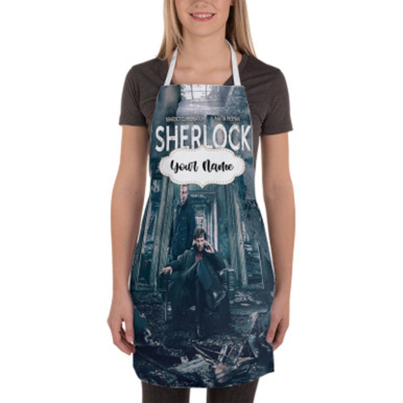 Pastele Sherlock Series 4 Custom Personalized Name Kitchen Apron