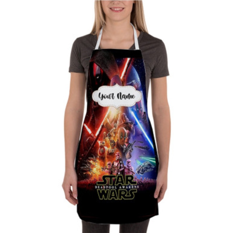 Pastele Star Wars Deadpool Awakens Custom Personalized Name Kitchen Apron