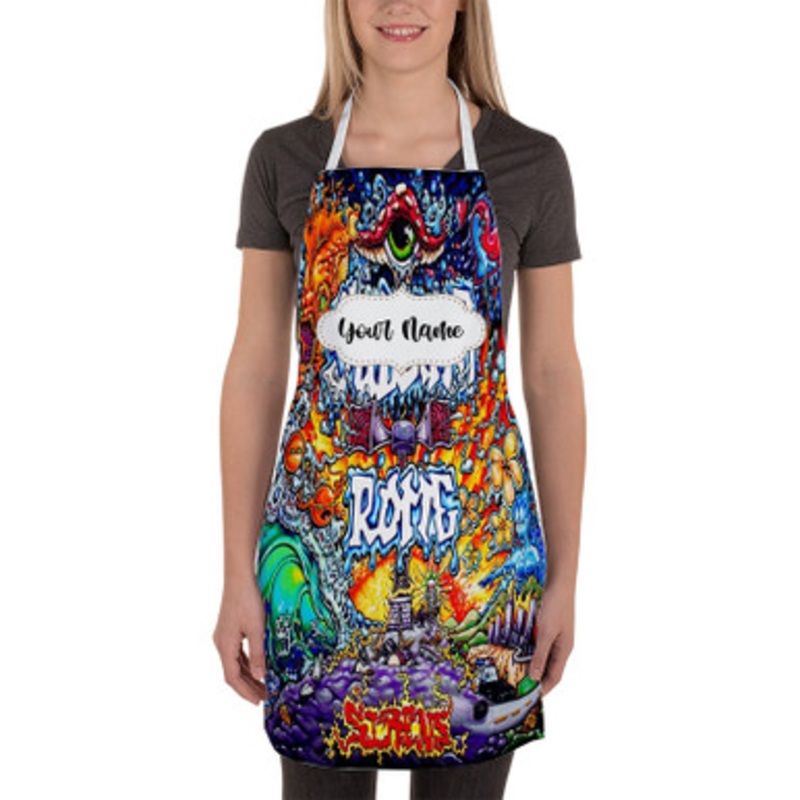 Pastele Sublime With Rome Custom Personalized Name Kitchen Apron