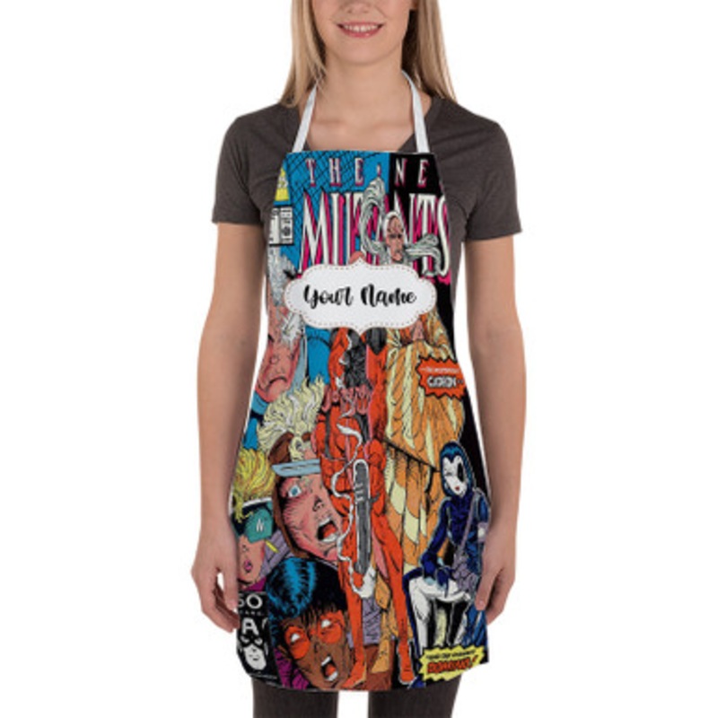 Pastele The New Mutant 98 Deadpool Custom Personalized Name Kitchen Apron