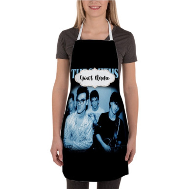 Pastele The Smiths Blue Custom Personalized Name Kitchen Apron