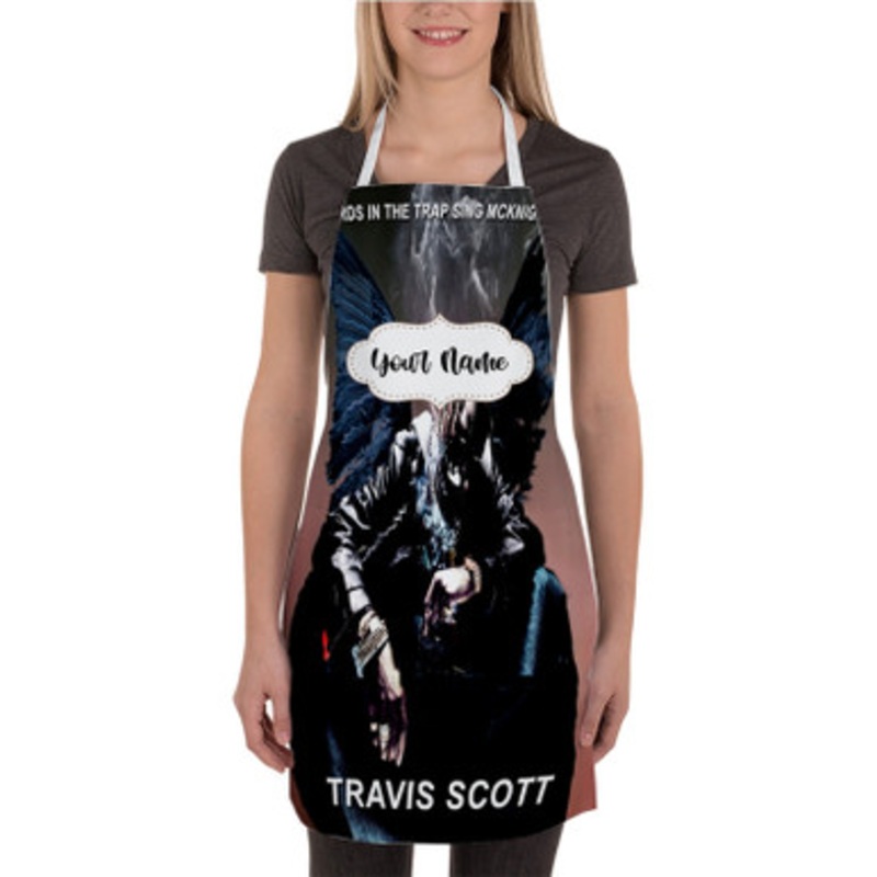Pastele Travis Scott Birds in the Trap Sing Mc Knight Music Custom Personalized Name Kitchen Apron