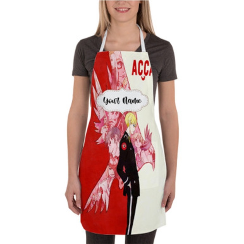 Pastele ACCA 13 ku Kansatsu ka Custom Personalized Name Kitchen Apron