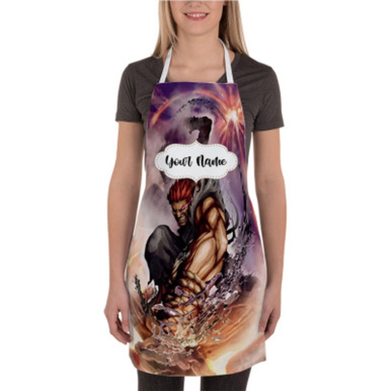 Pastele Akuma Street Fighter Custom Personalized Name Kitchen Apron