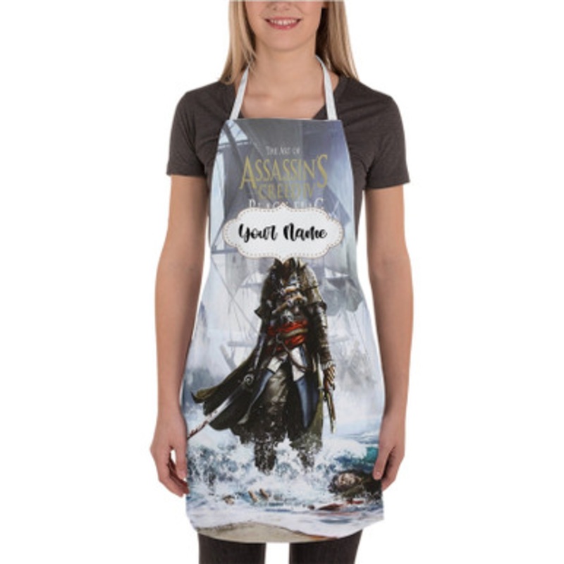 Pastele Assassin s Creed IV Black Flag Custom Personalized Name Kitchen Apron