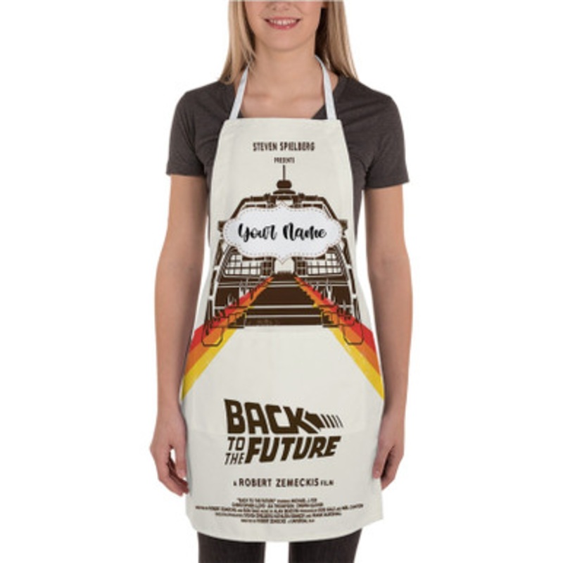 Pastele Back to The Future Custom Personalized Name Kitchen Apron