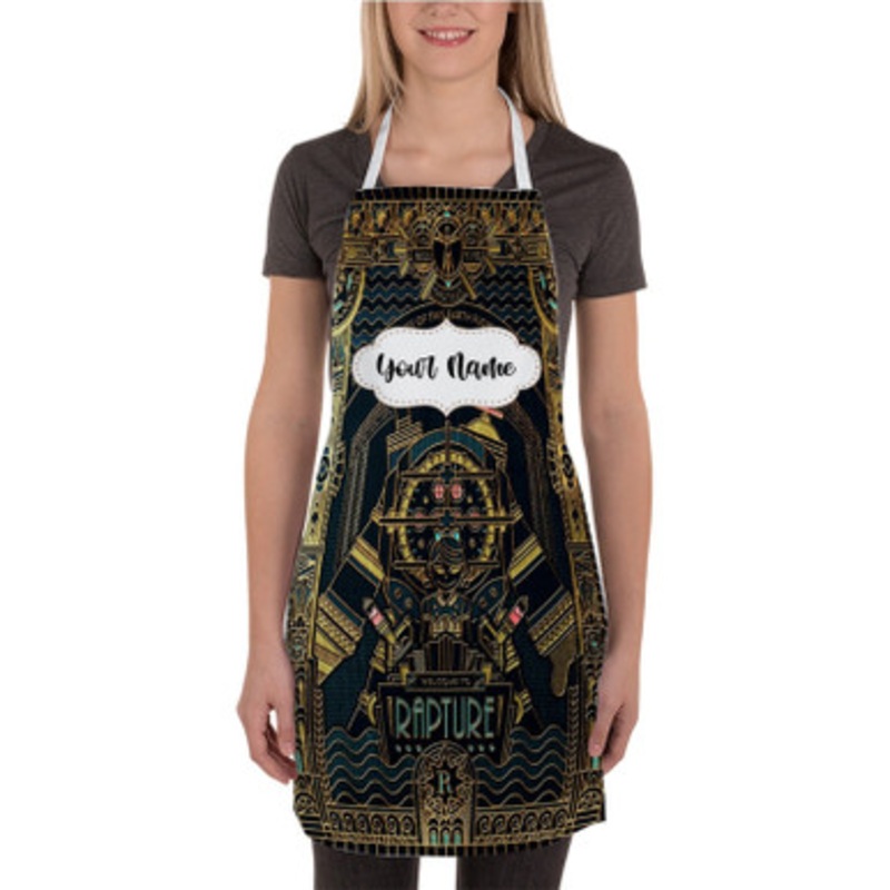 Pastele Bioshock Rapture Custom Personalized Name Kitchen Apron