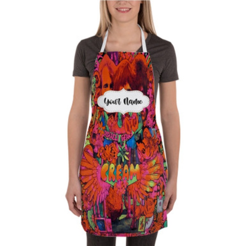 Pastele Cream Band Custom Personalized Name Kitchen Apron