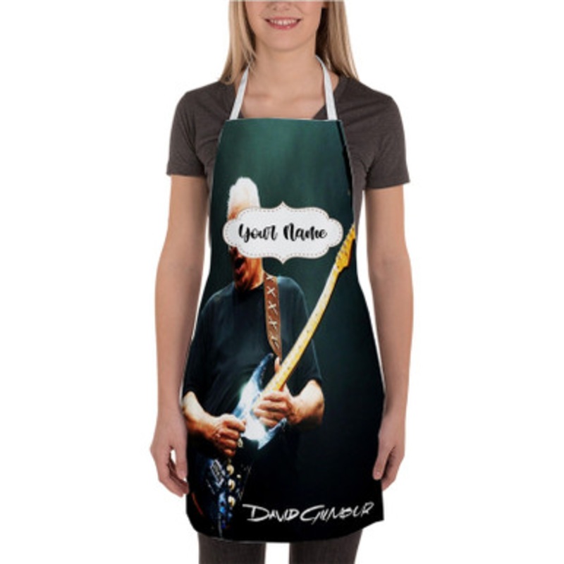 Pastele David Gilmour Pink Floyd Custom Personalized Name Kitchen Apron